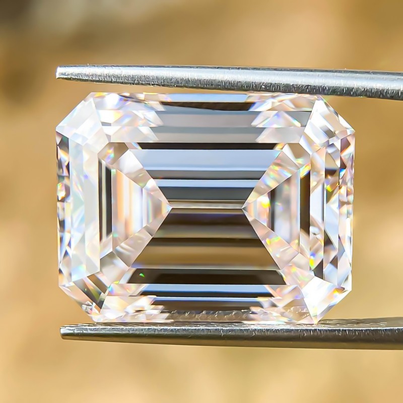 Brilliant Emerald Cut 0.2-10ct D Moissanite Loose Multiple Color VVS1 Gemstones