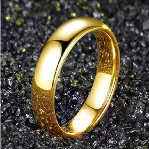18K Gold Filled Ring 4mm Unisex Wedding Engagement Promise Band 18k Stamped