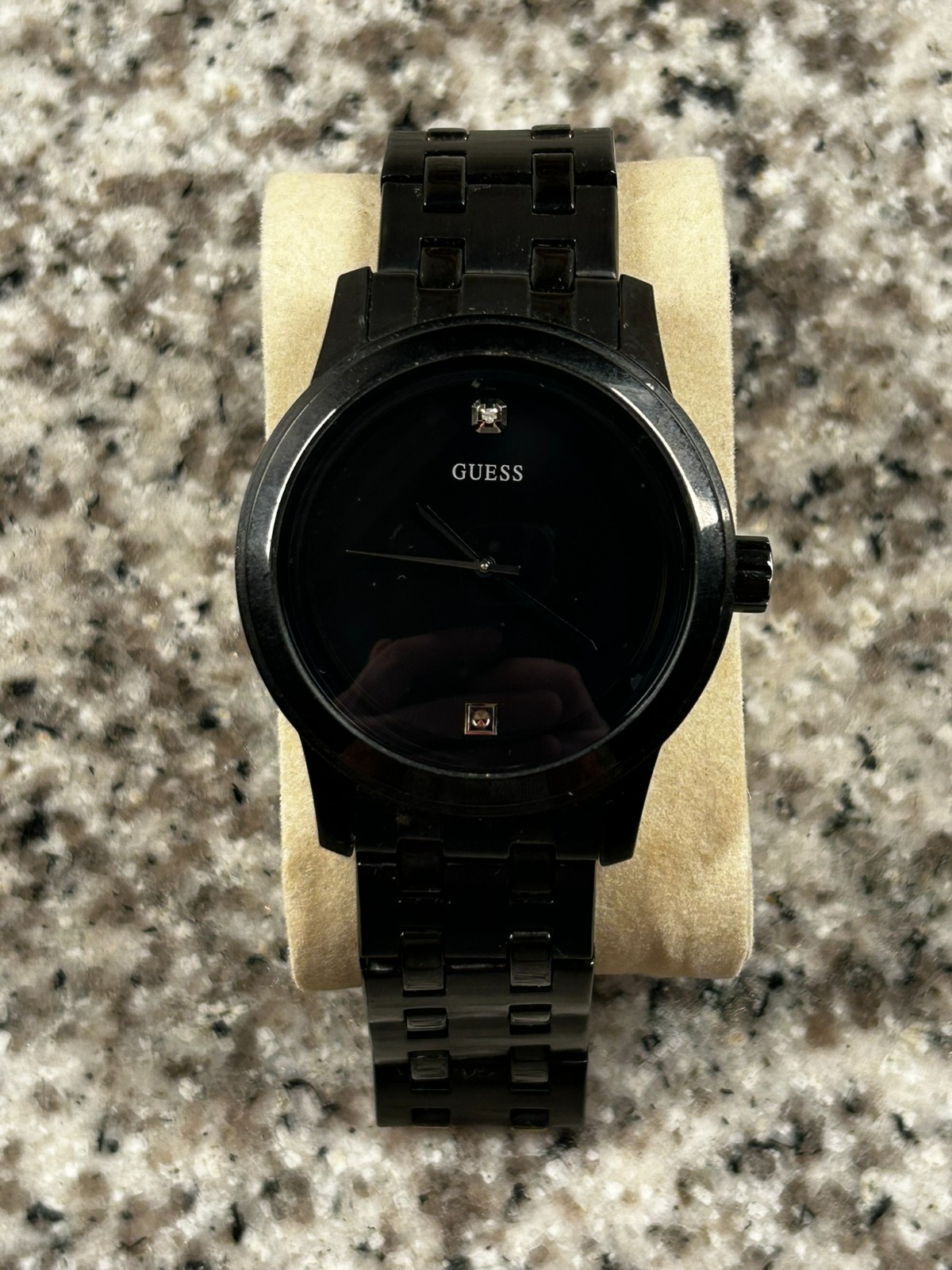 Used GUESS Black Stainless Steel Wrist Watch