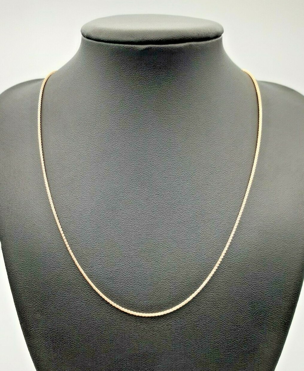 18carat Rose Gold Spiga chain/necklace Italian made 16inch/ 40cm
