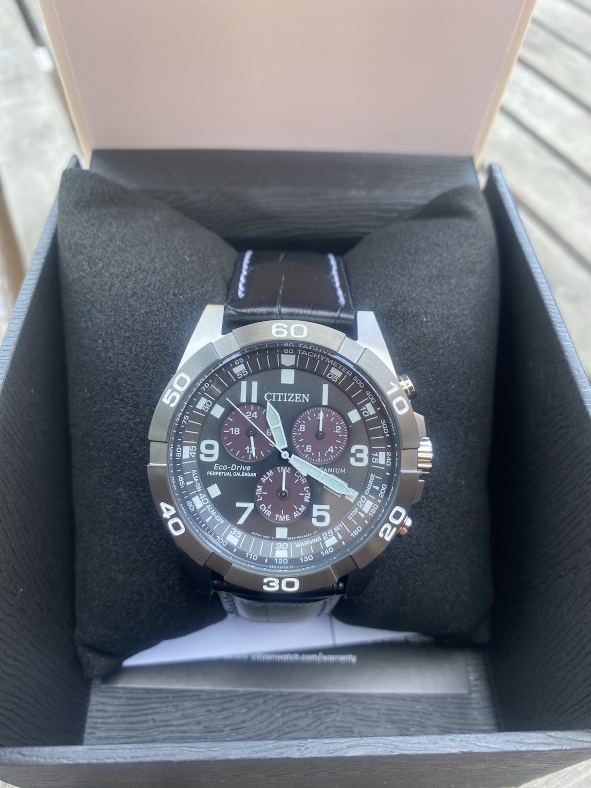 New Citizen BL5558-15H Eco-Drive Brycen Super Titanium Men’s Chronograph Watch