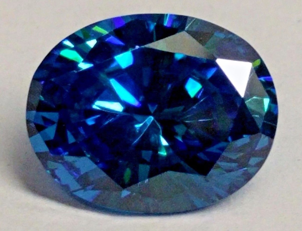 Beautiful Vibrant Blue Oval Cut Cubic Zirconia (CZ) 10x8mm Loose Stone