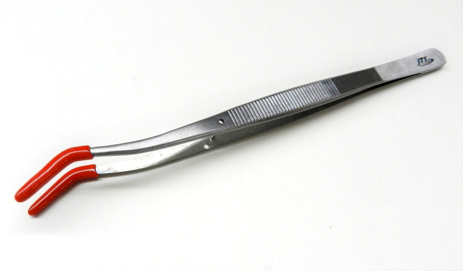 Tweezers Bent Tip 8″ PVC Coated Rubber Tips Jewelry Non Marring Tweezer