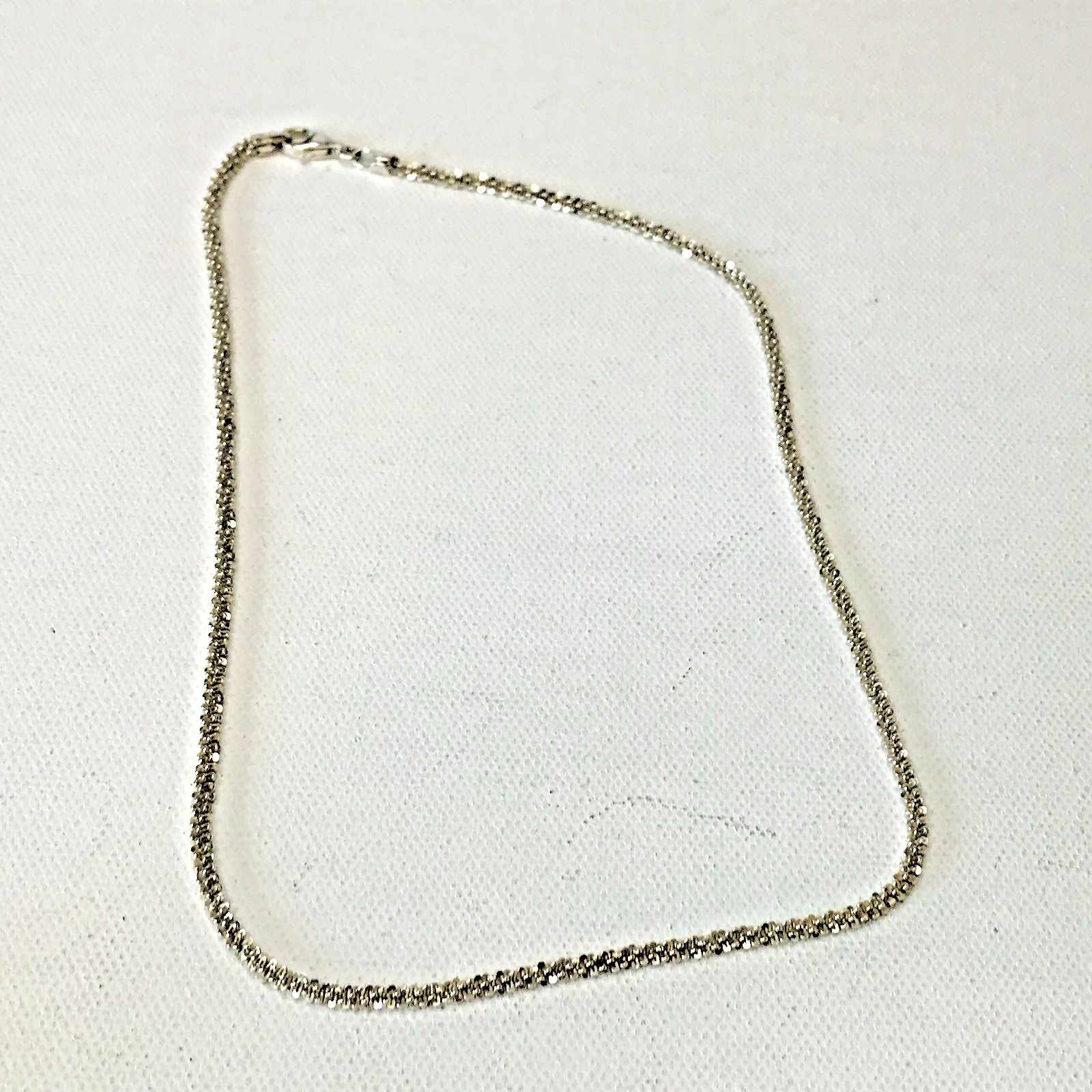 MILOR Italy sterling silver Margarita link 16″ necklace 2.7mm 7.59grams (Z15)