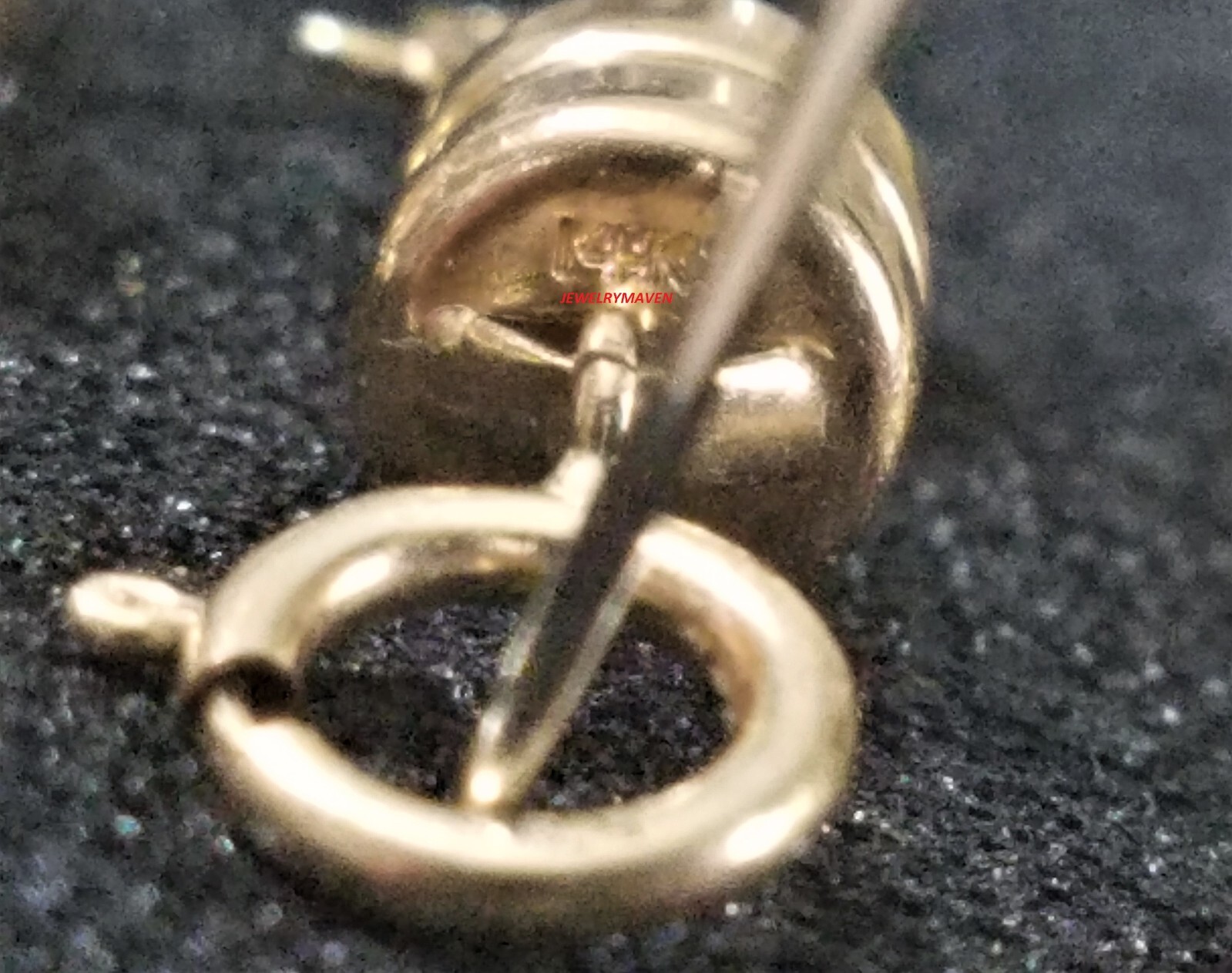 5.5mm 14k MAGNETIC CLASP Converter Yellow Gold Chain Extender 6mm Spring Rings