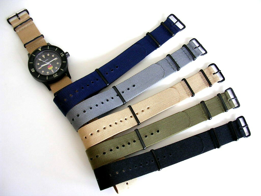 20mm 22mm Dark Grey Orange PVD NATO G10 ® nylon watch band strap 2 pak IW SUISSE