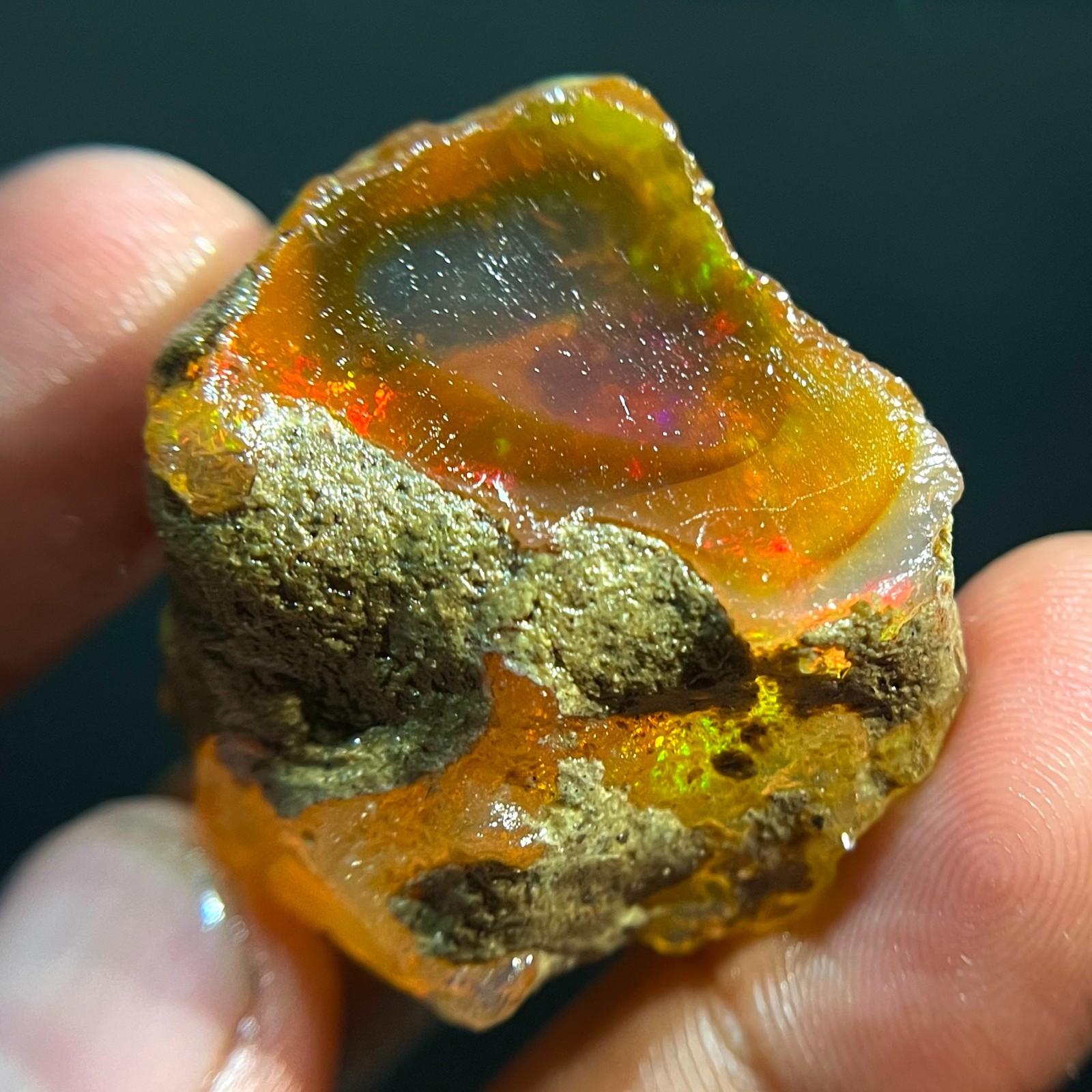 Opal Rough Natural Ethiopian 83 Cts Incredible Welo Multi Fire Opal Gemstone Raw