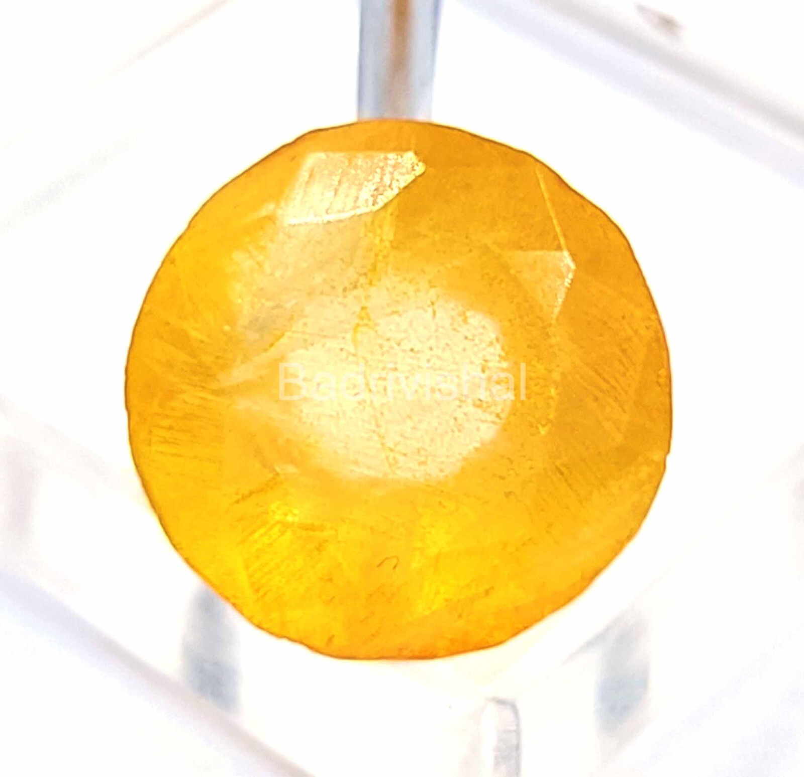 Natural Yellow Sapphire 24 Ct Certified Round Cut Sri Lanka Loose Gemstone EKQ