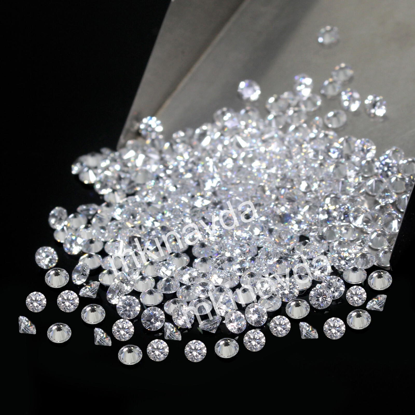 1000 Pc Lot Natural VVS1 D Color CERTIFIED 0.8 mm Round Diamond HIP HOP JEWELERY