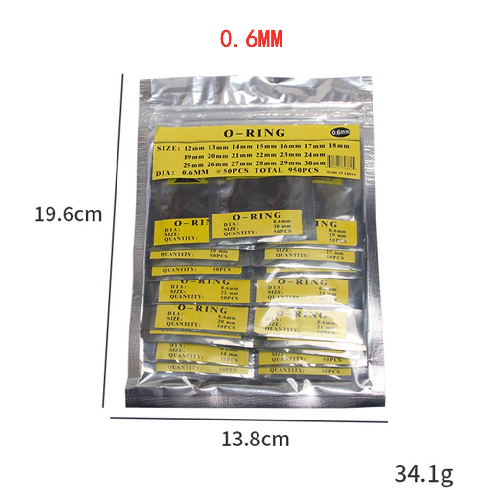 0.5/0.6/0.7mm Assorted Size Silicone Watch Seal O Ring Rubber Gasket 12mm-30mm