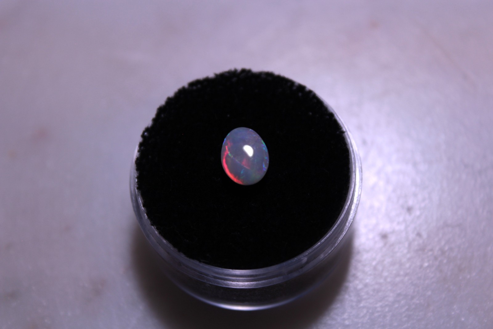 0.8ct solid Australian double-sided light opal, gorgeous reds and more