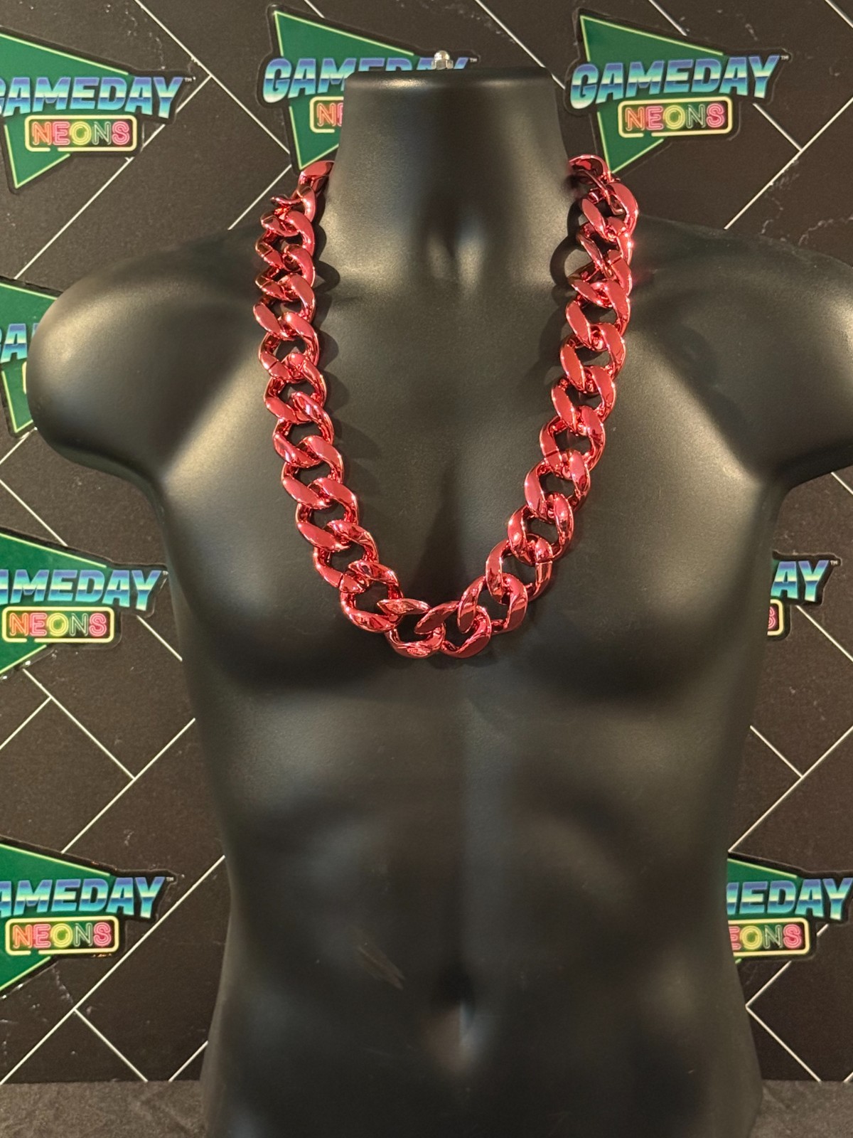 Men’s Chunky Cuban Necklace, 30 inches Fake Hip Hop Chain, Plastic Rapper…
