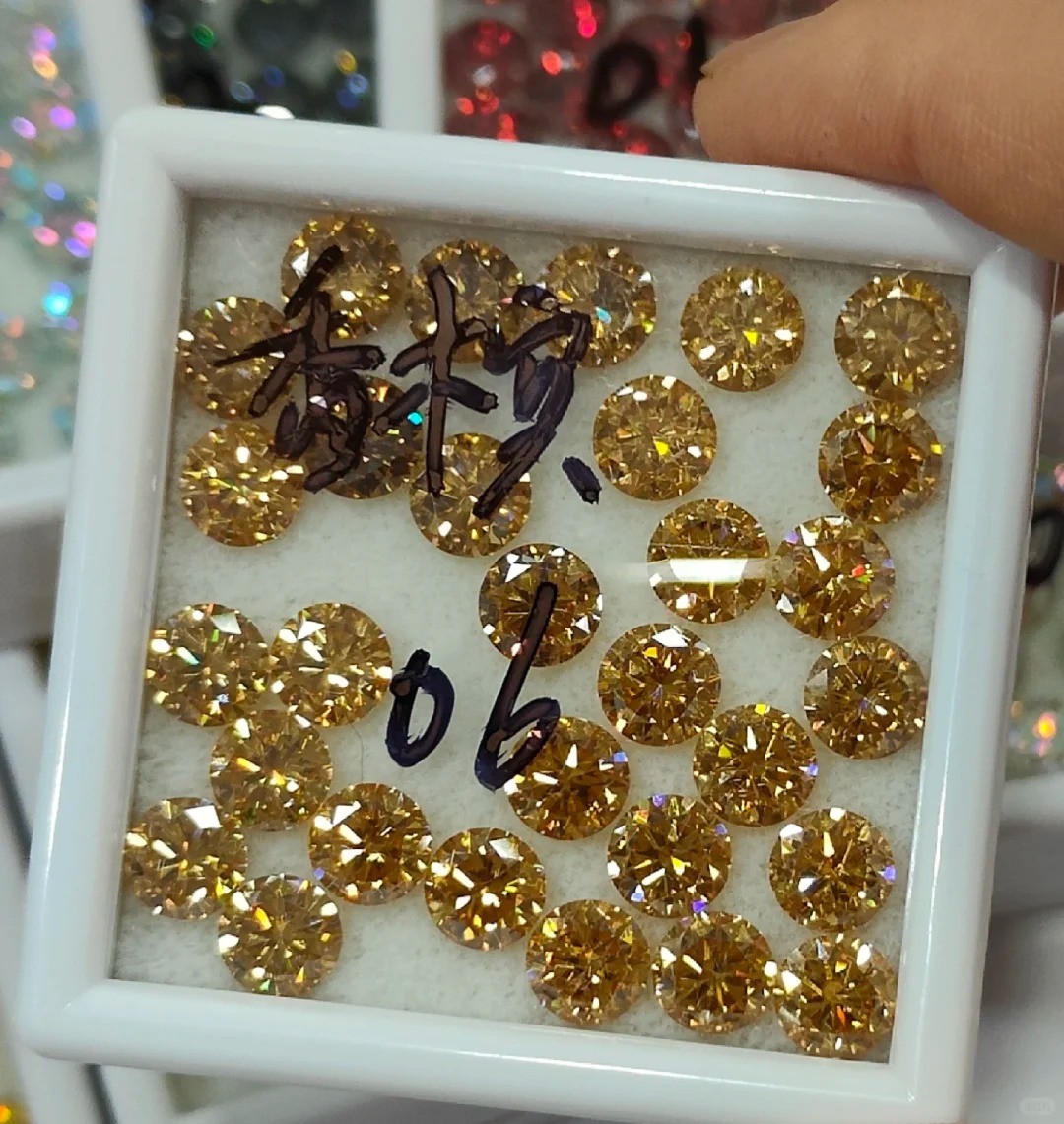 Wholesale Round Cut 1-10pcs VVS1 Colorful 0.5-3ct Moissanite GRA for Jewelry DIY