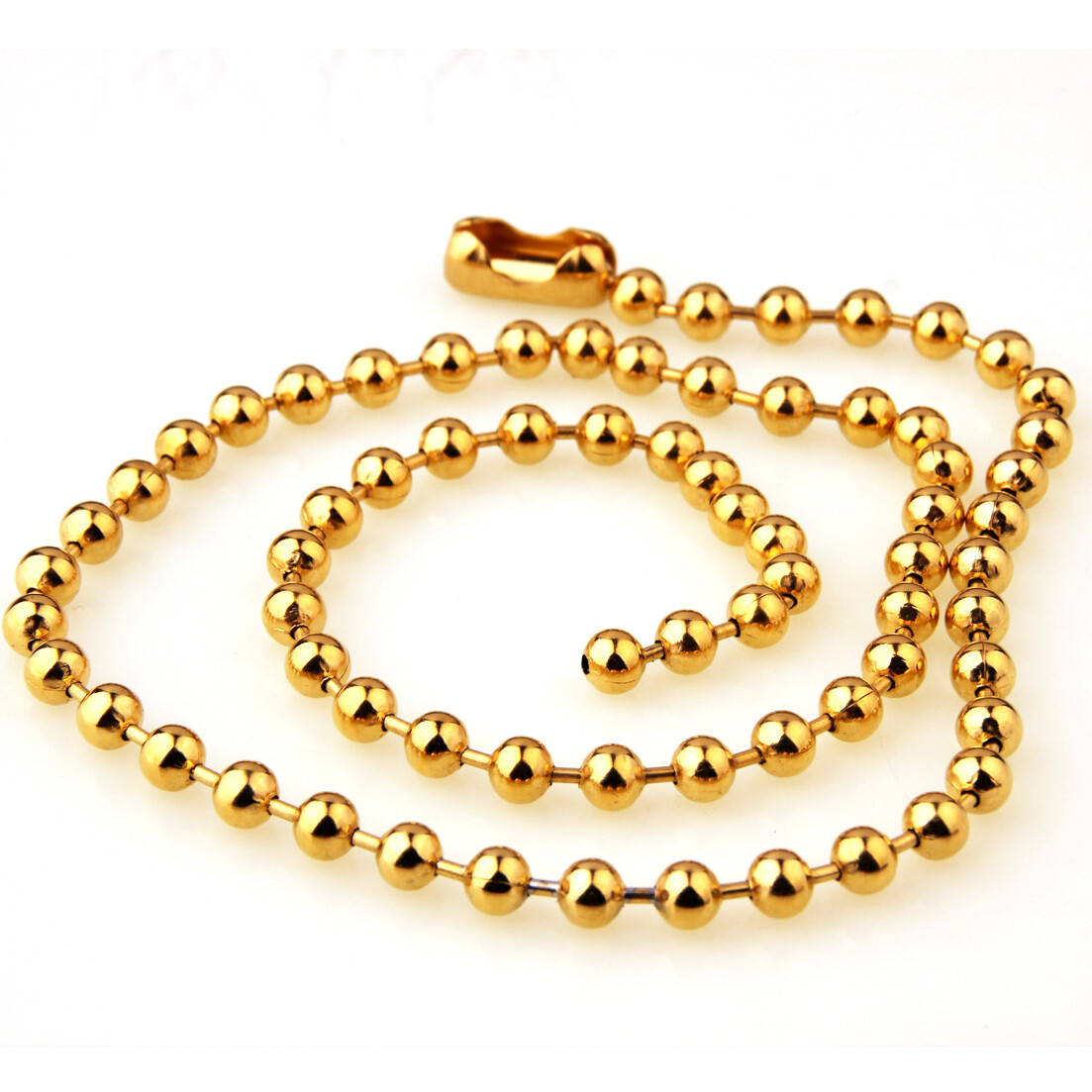 6/8/10/12mm Hotsale Stainless Steel Bead Ball Chain Necklace Men Women Jewelry