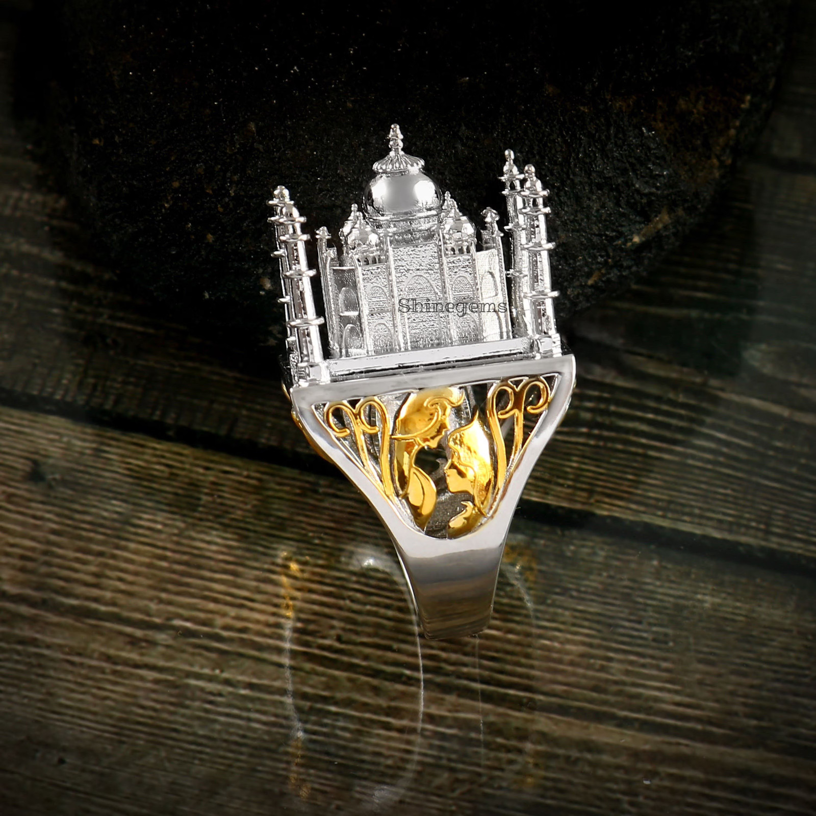 Taj Mahal 925 Silver Ring, Architectural Statement Jewelry Seven Wonders Inspire