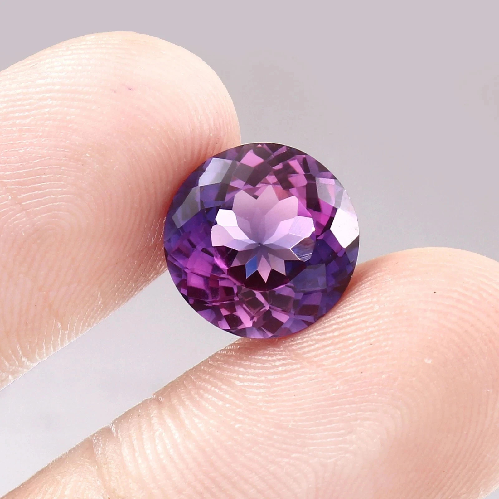 AAA 4.60 Ct Sparkly Natural Bi-color Sapphire Loose Round CERTIFIED Gemstone