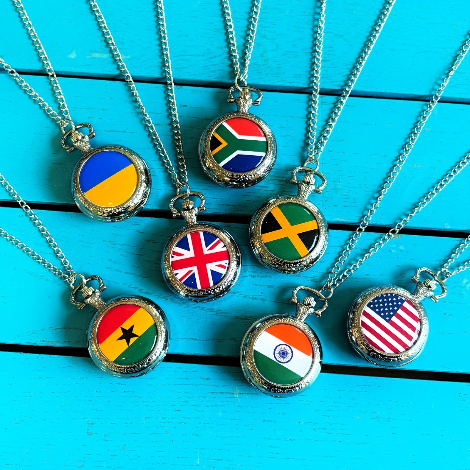 United Kingdom Flag Pocket Watch. UK Gift for Him. Union Jack Christmas Gift.