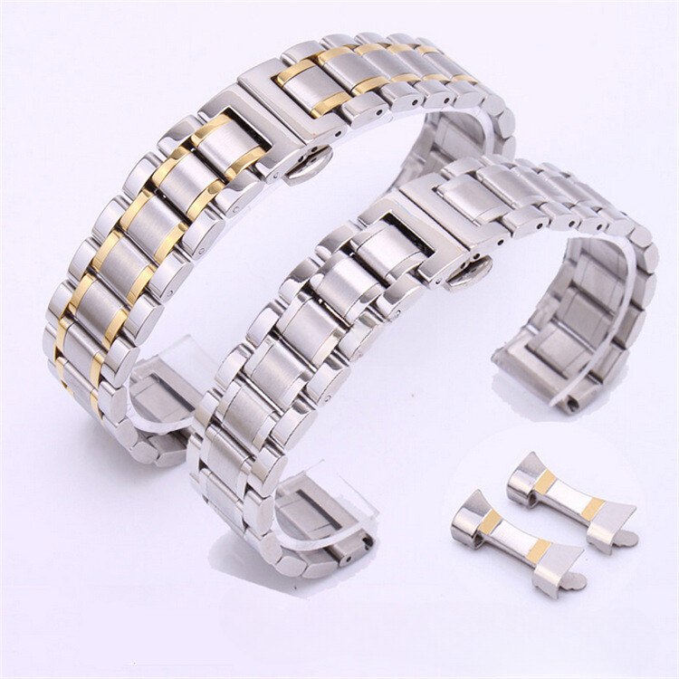Premium Solid Stainless Steel Watch Strap Band Metal Business 12-26mm Universal