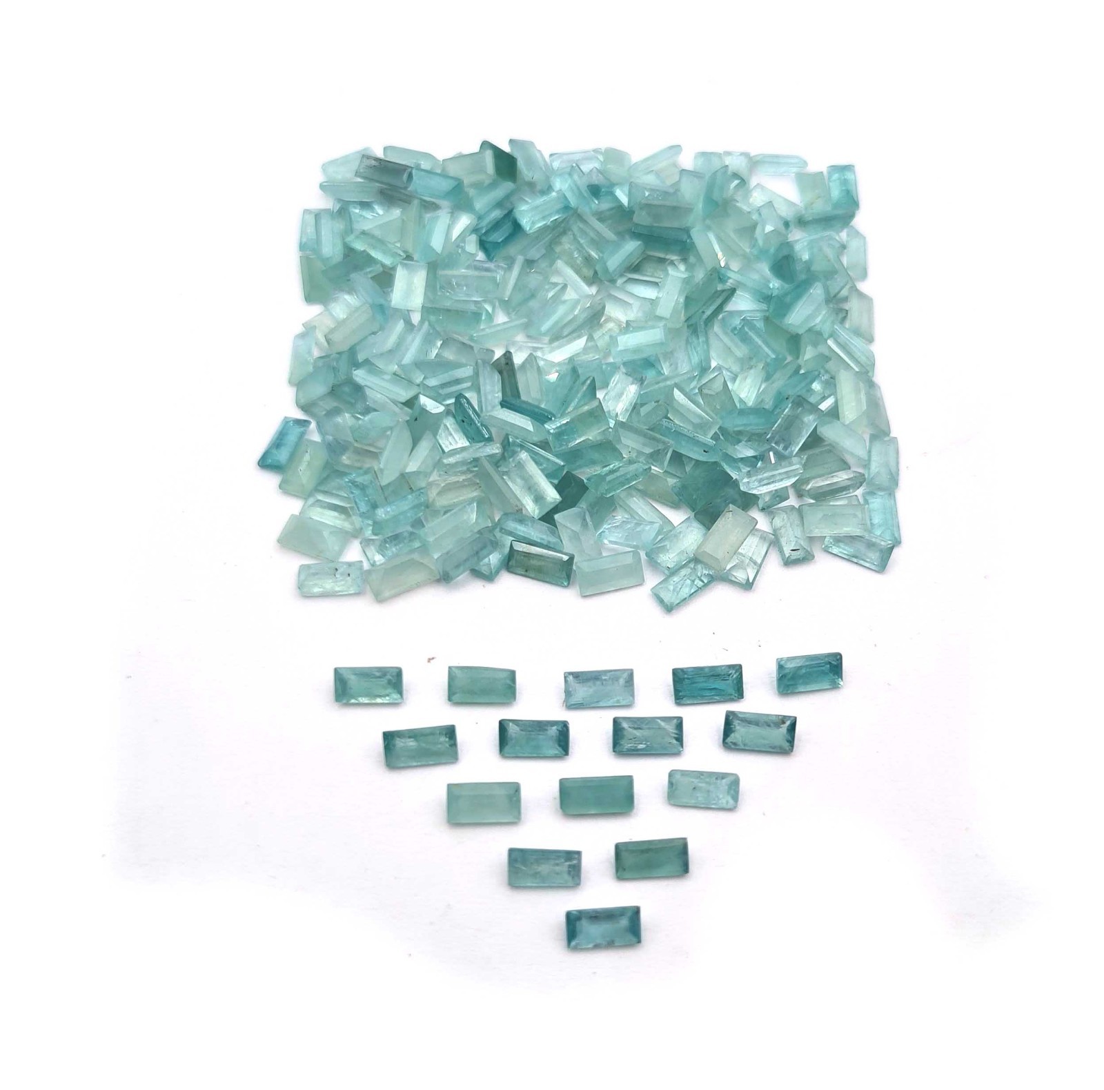 Natural Grandidierite Baguette Cut Loose Gemstone Lot 47 Pcs 2.50*5 MM 10 CT