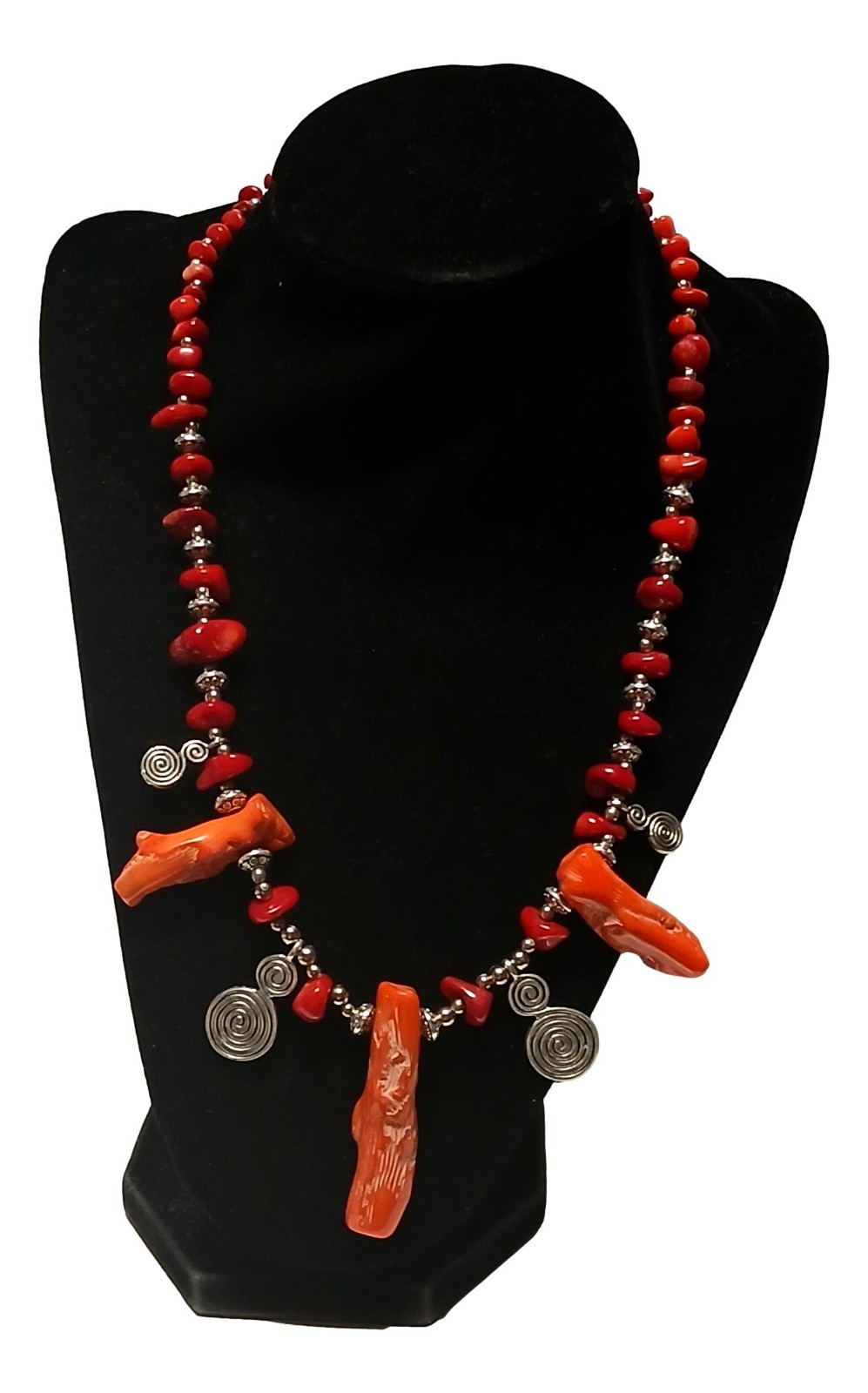 Handmade Moroccan African Berber Coral Beaded Artisan Ethnic Jewelry