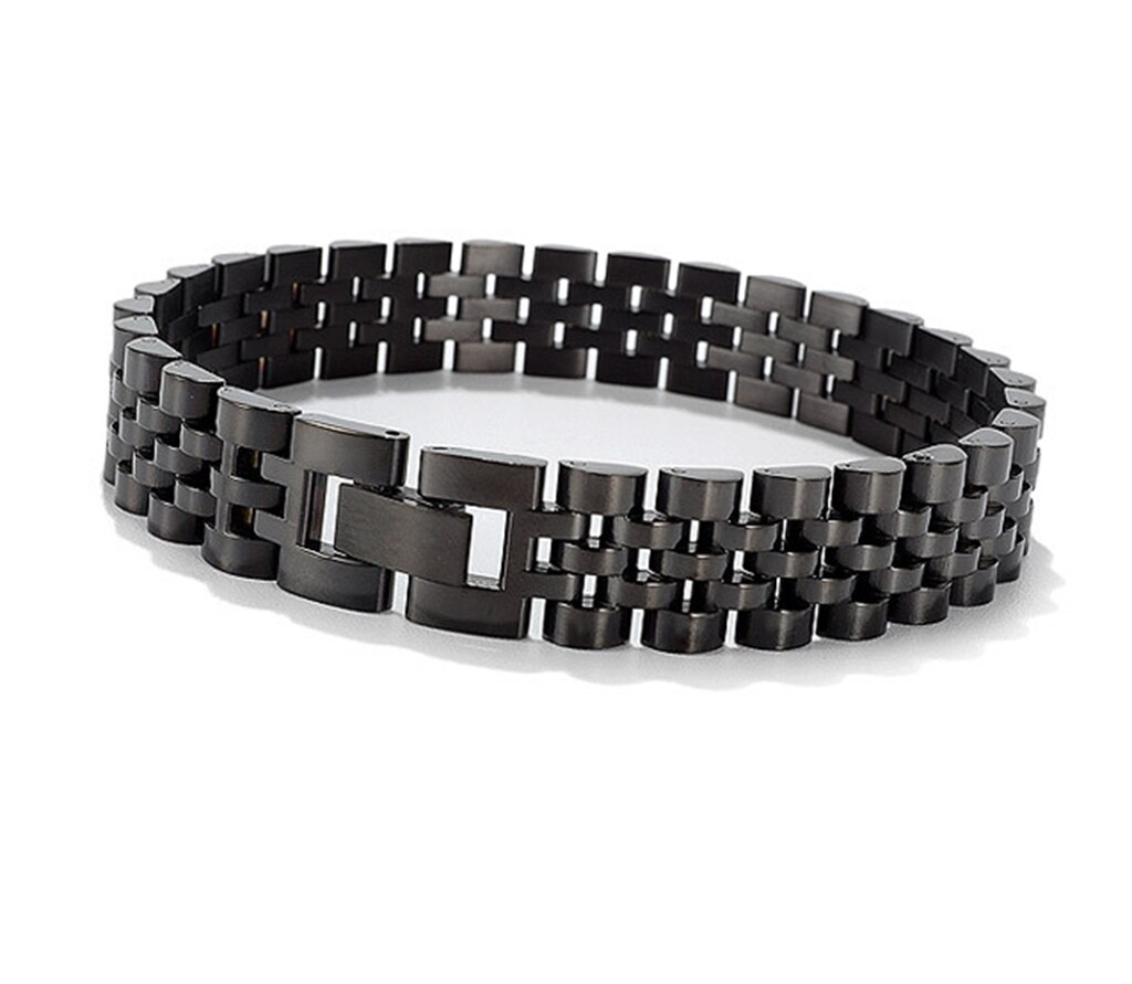 Hip Hop Fashion Men Boy Titanium Stainless Steel Chain Wrist Bracelet Bangle 8″