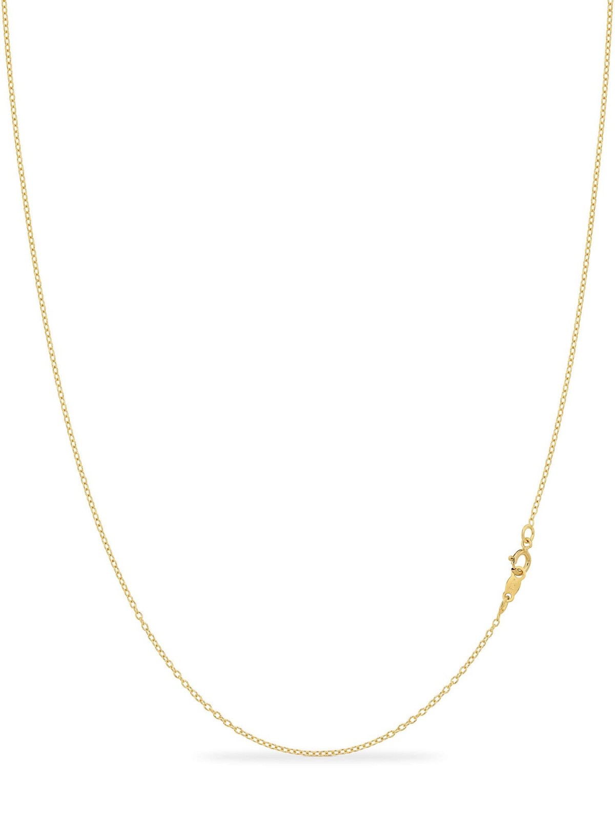 Kezef 1mm 925 Sterling Silver Necklace for Women | 16-36 17 Inches, 18k Gold