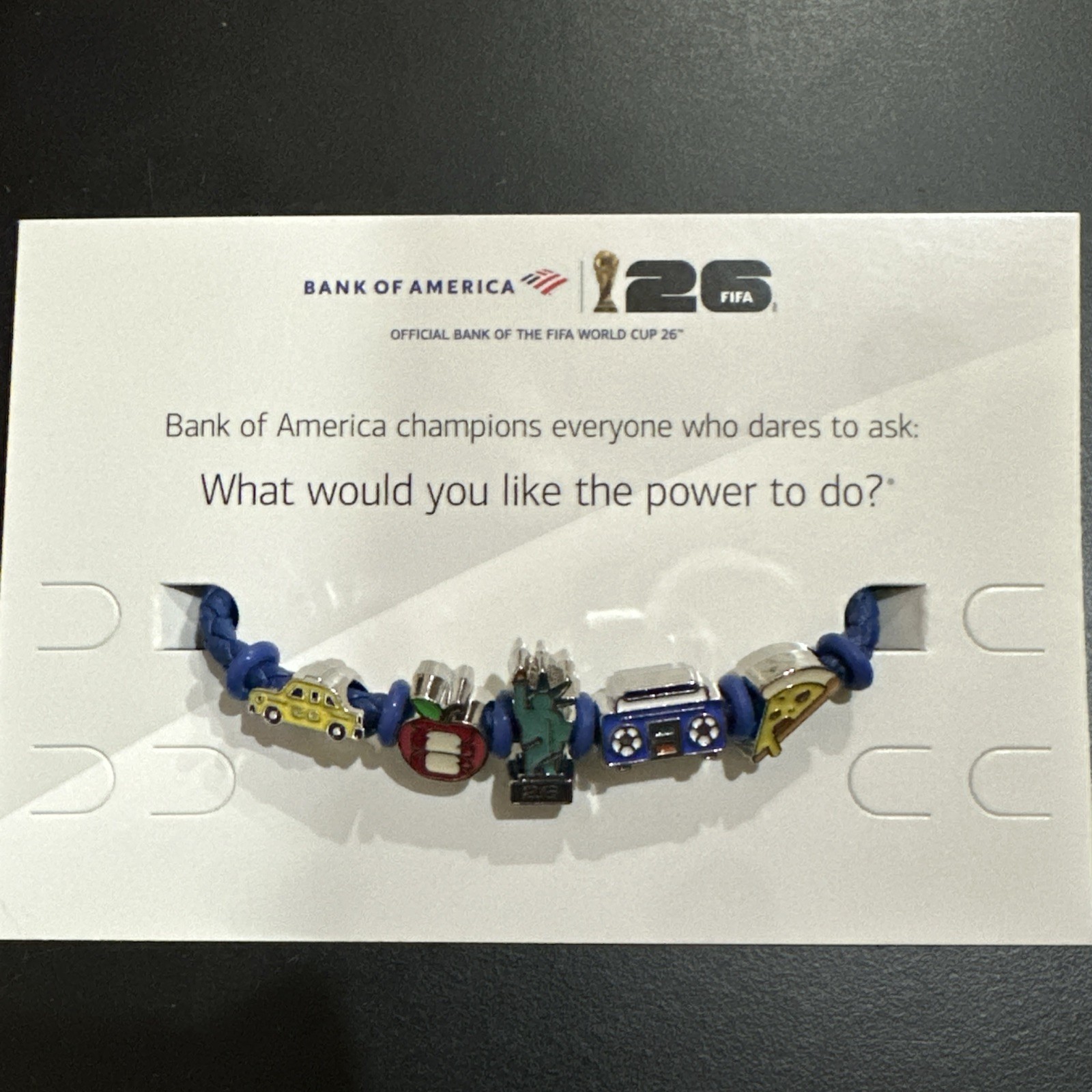 2026 FIFA World Cup Bank of America Charm Bracelet New York City Exclusive