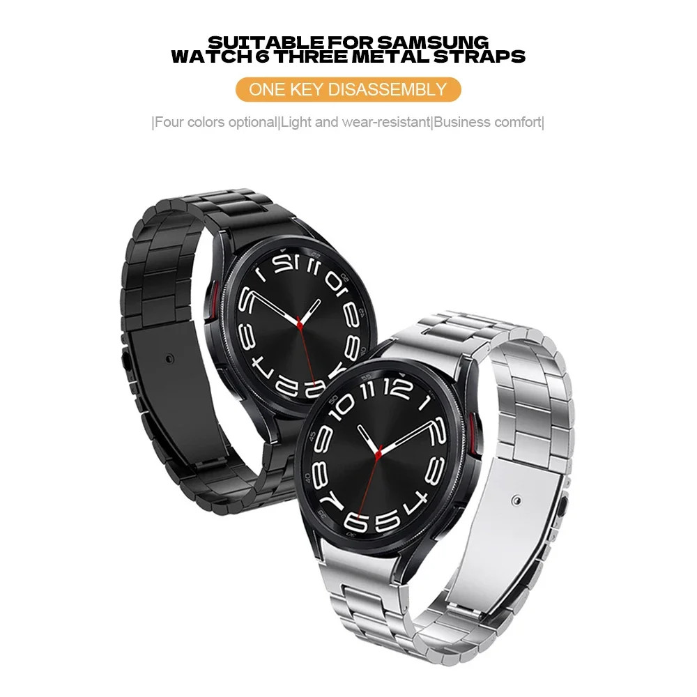No Gap Quick Fit Strap for Samsung Galaxy Watch 7 6 5 4 40/44mm Metal Bracelet