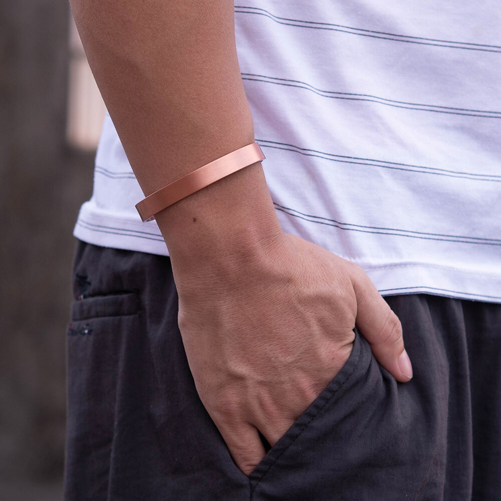 2× Pure Copper Magnetic Bracelet Arthritis Therapy Energy Bangle Pain Relief USA