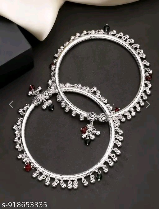 Indian Bollywood Traditional Silver Plated Anklet Fashion Jewellery
