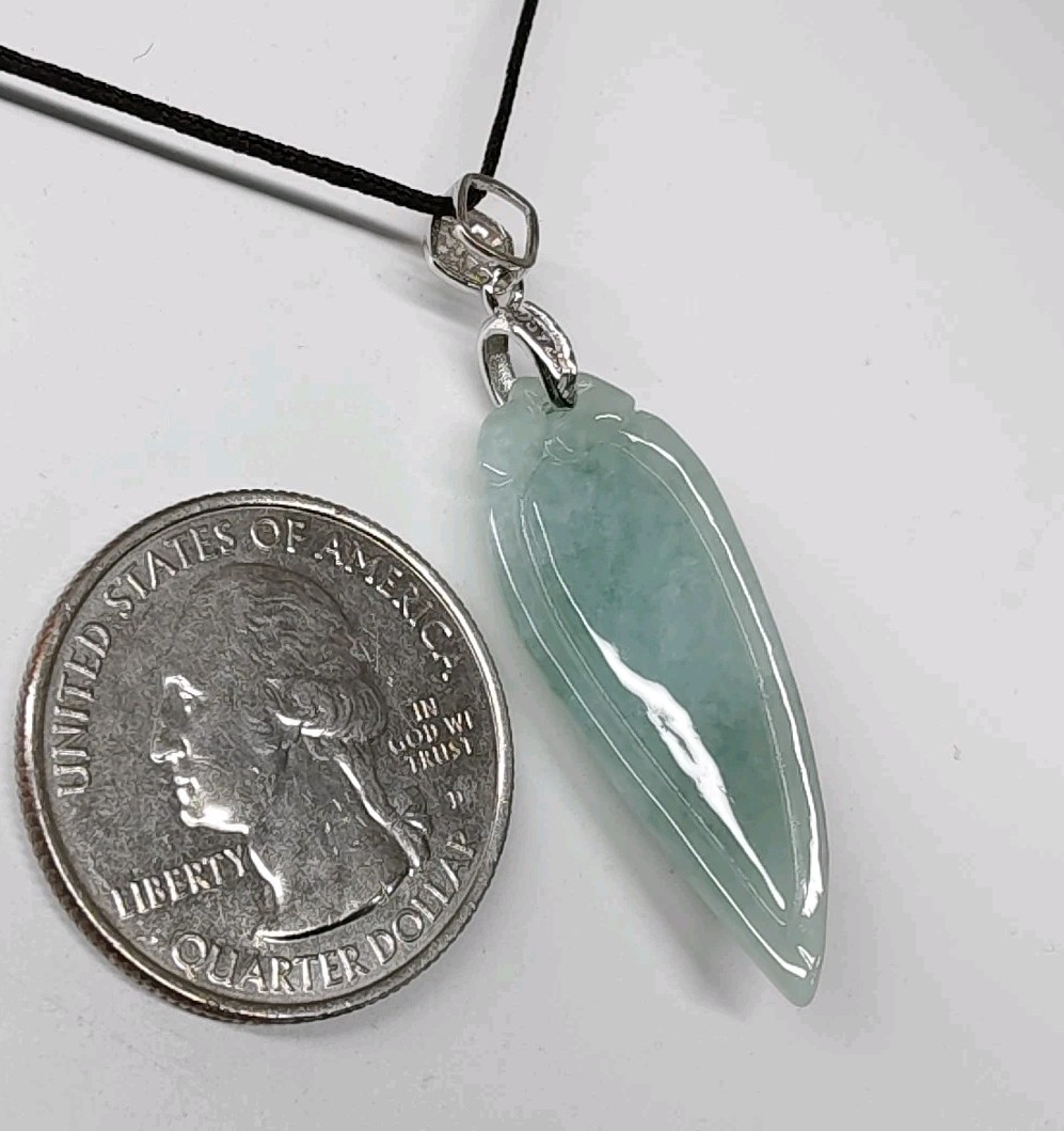 Certified Blue Green Jade Pendant Natural Icy jadeite Monkey Fu Melon 浅绿蓝水翡翠A货福瓜