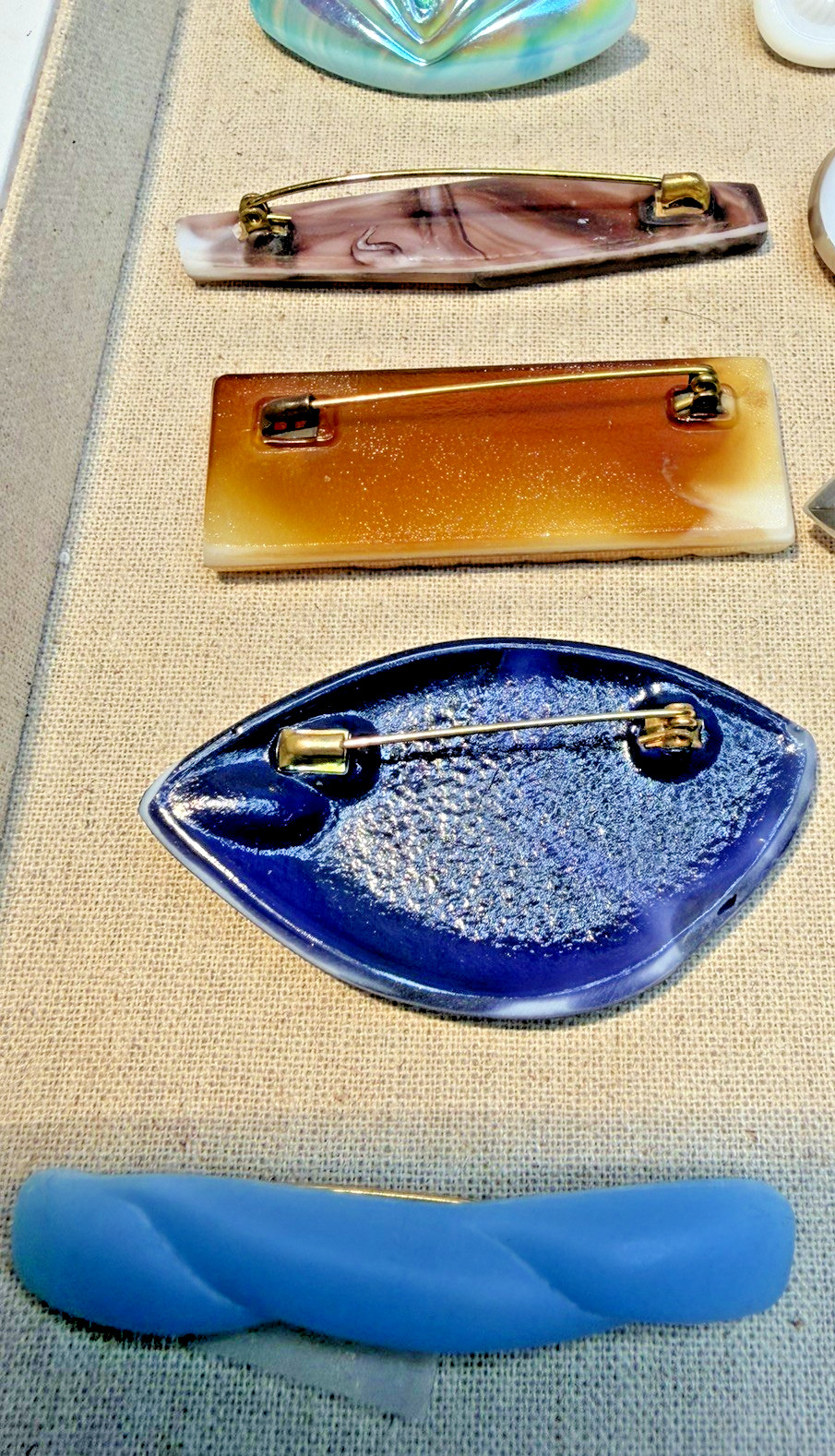 22 Antique 100 year old Czechoslovakian Glass Brooches Pre-WW2