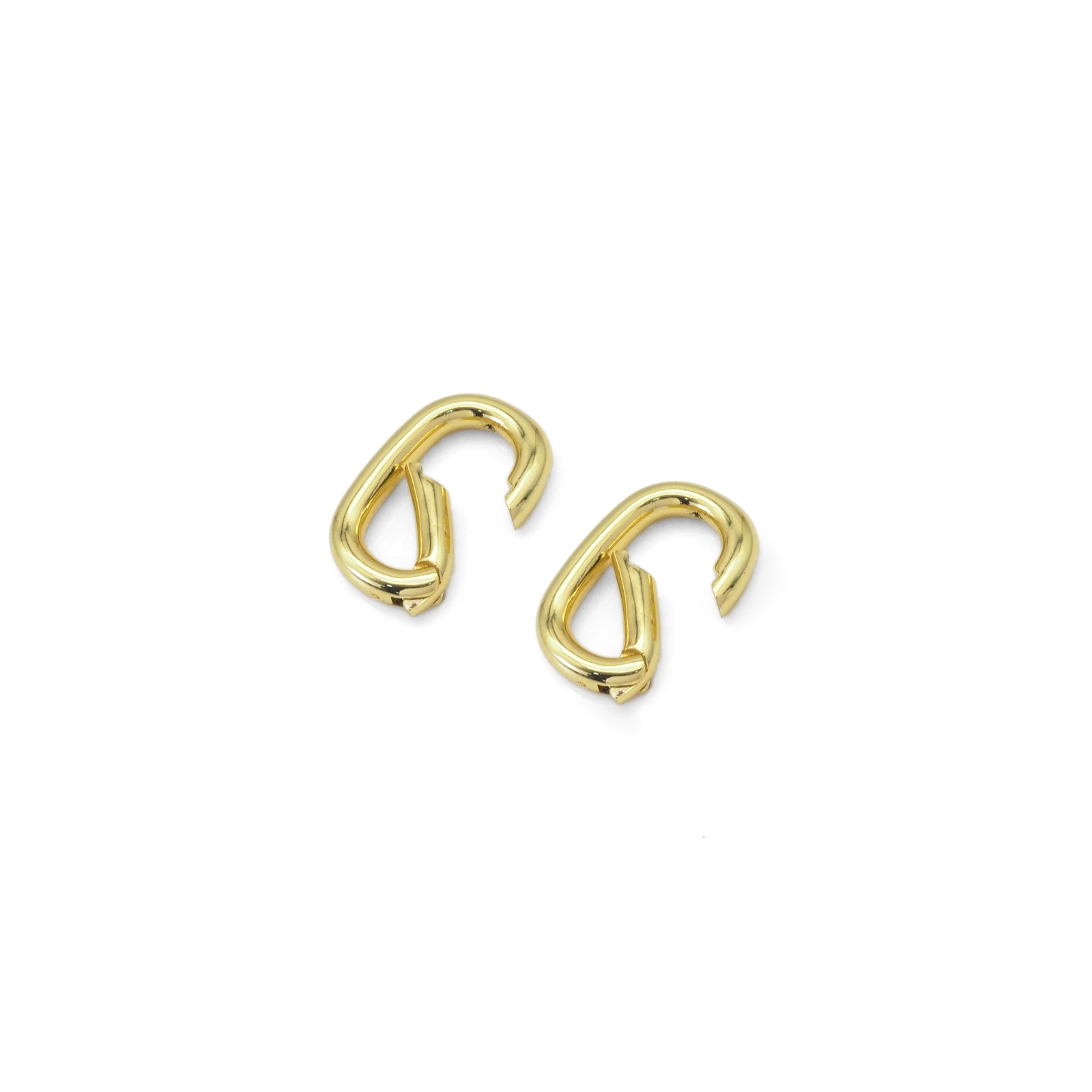 Plain Gold Oval Link Lock Clasp/Spring Clasp, Sku#Y838