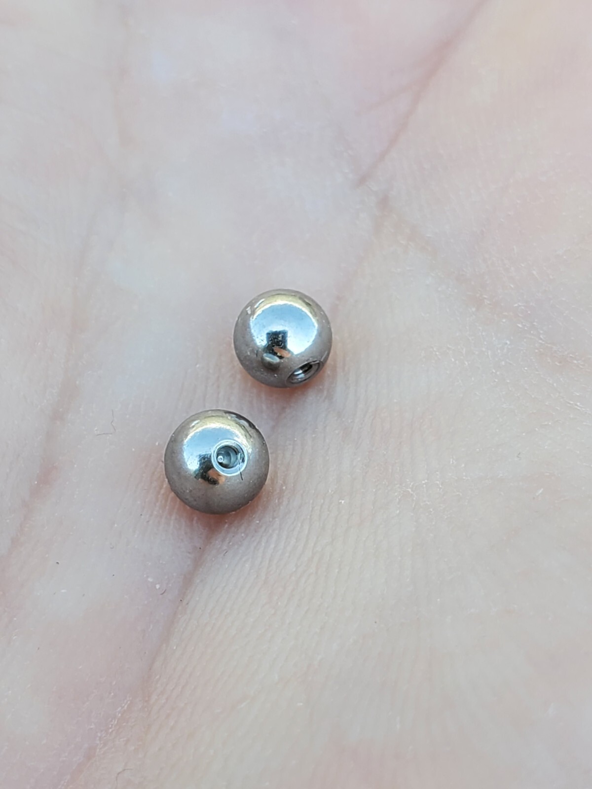 2 Surgical Steel High Polish 18g 16g 14g Externally Threaded Replacement