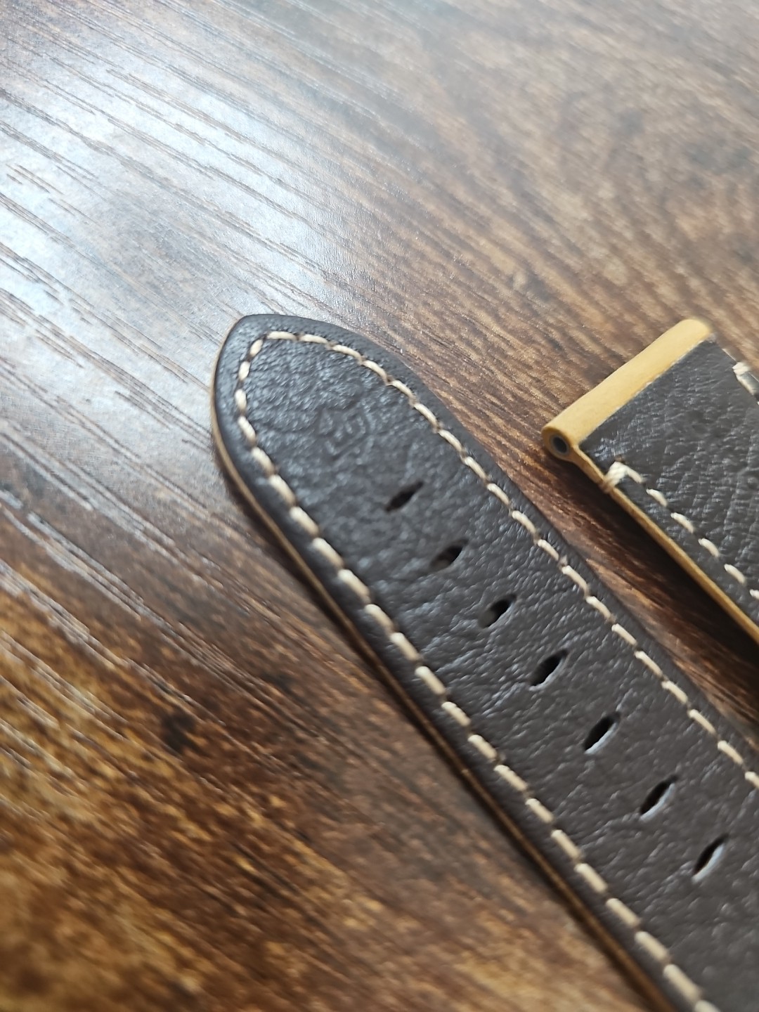 Panerai Watch 24/22mm OEM Light Military Brown Strap for Deployment Buckle