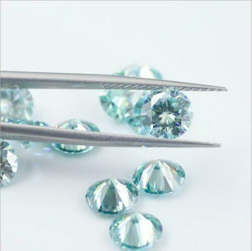 3.0~12mm Light Blue Round Cut Loose Moissanite Stone With GRA Certificate