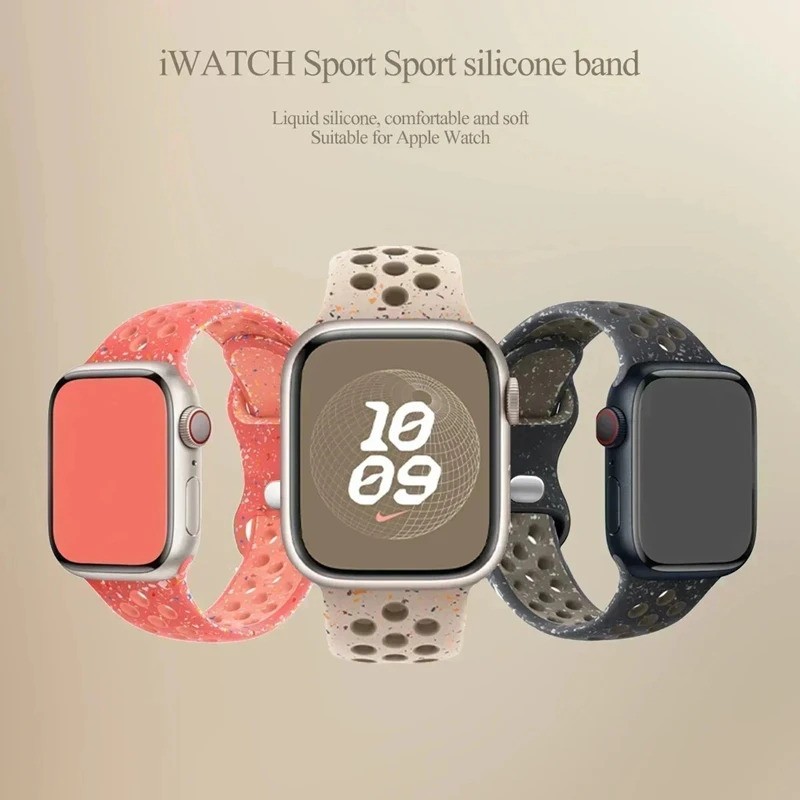 Sport Silicone Band for Apple Watch 11 10 9 8 7 Ultra 3 SE 41/42/44/45/46/49mm