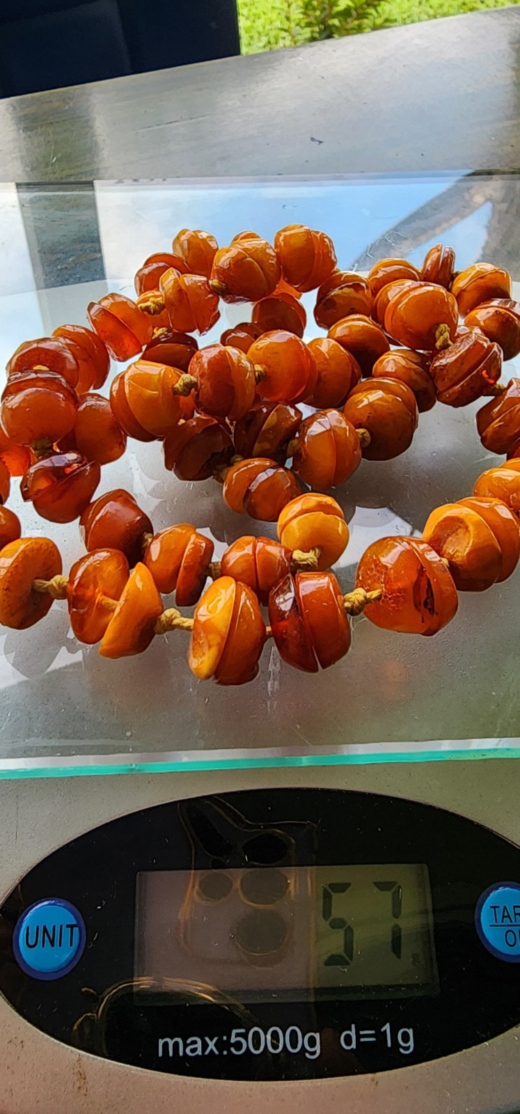 Style): Antique Butterscotch Baltic Amber Beaded Endless Necklace 28 In 57 Grams