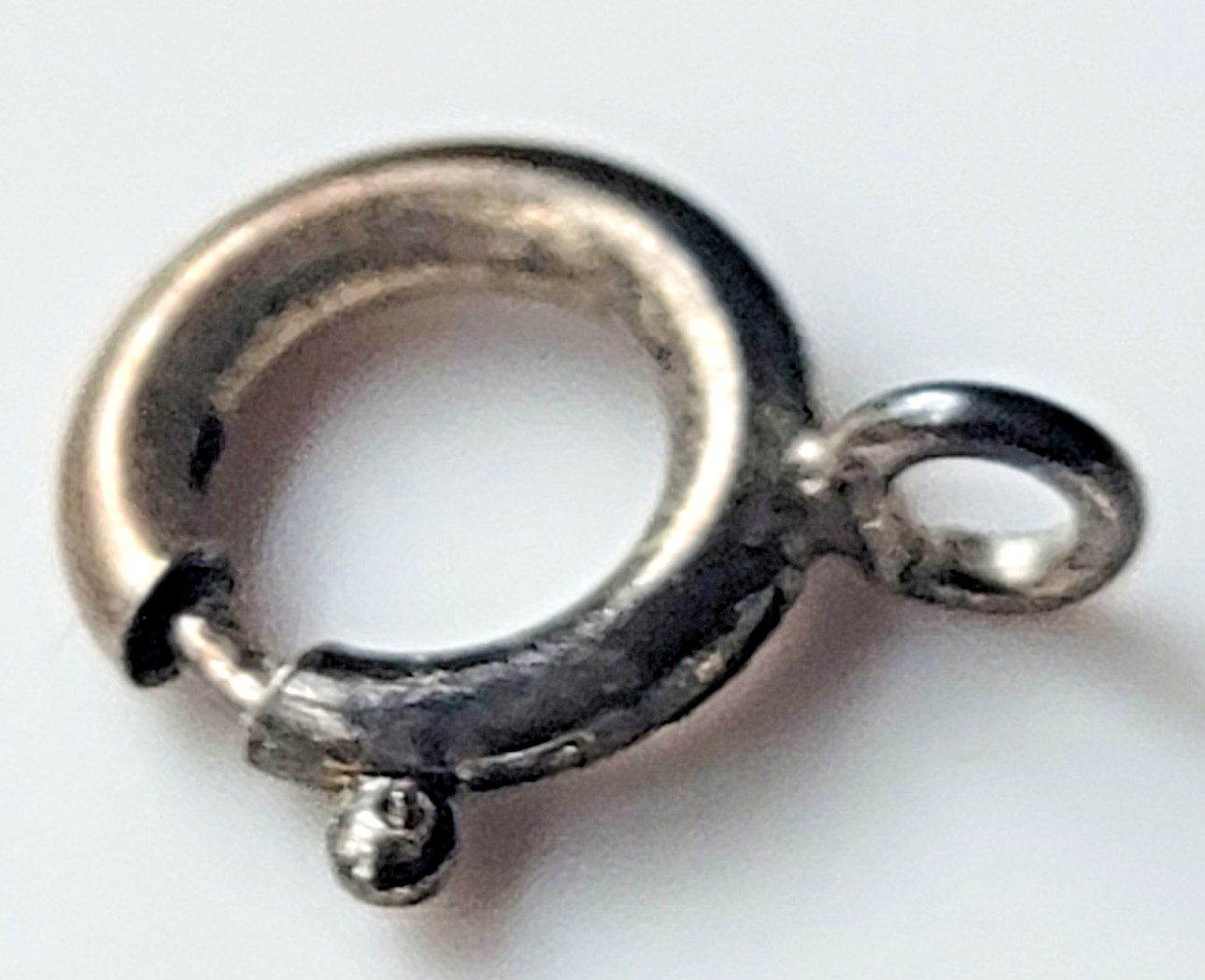 NOS Sterling Silver Spring Ring Clasp Large 9mm Antique Jewelry Finding – WP1-06