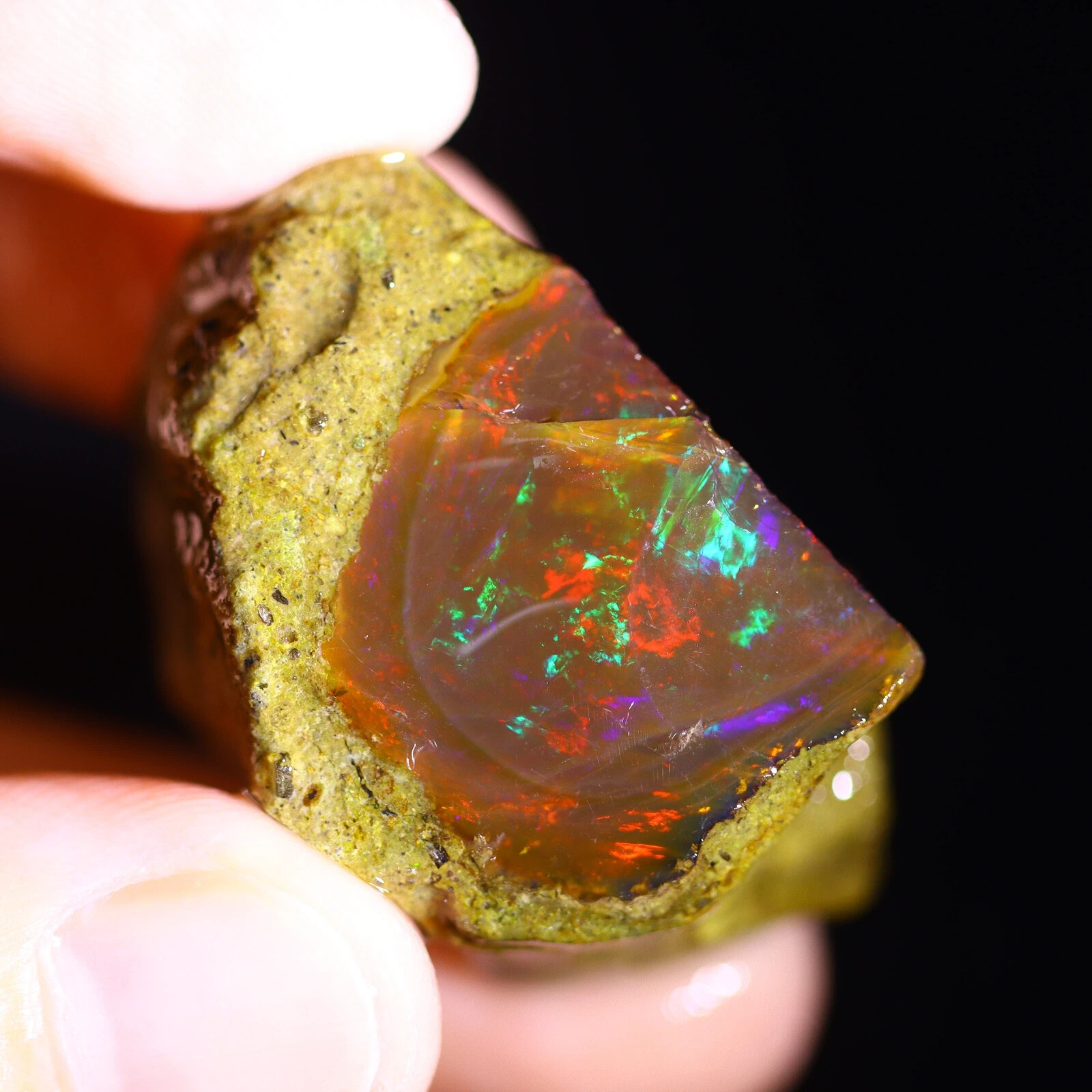 Ethiopian Welo Opal Rough 83.5 cts Clean Natural Rough Rub Opal Gemstone (1988)
