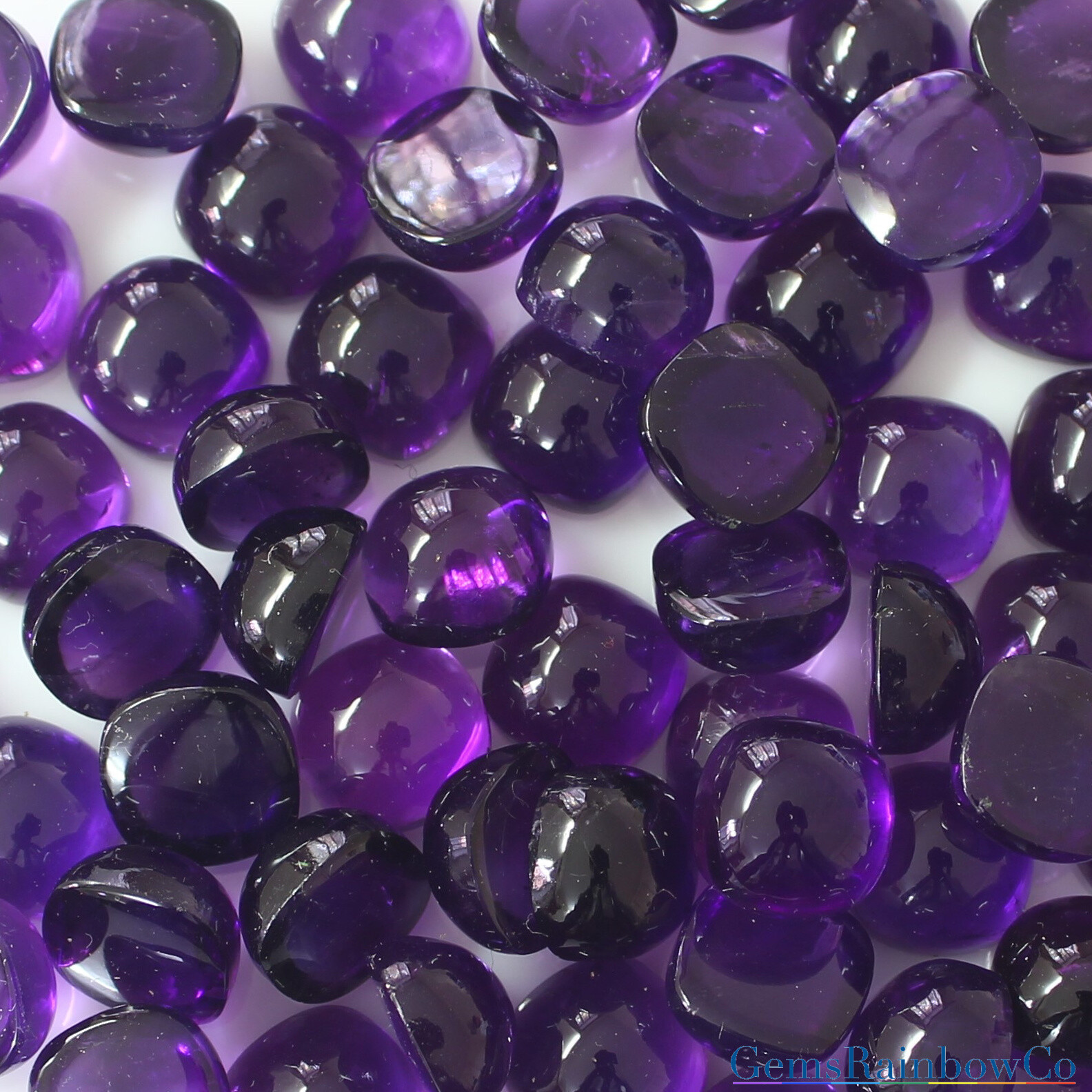 Natural African Amethyst Purple Cushion 8 mm and 10 mm Cabochons Loose gemstone