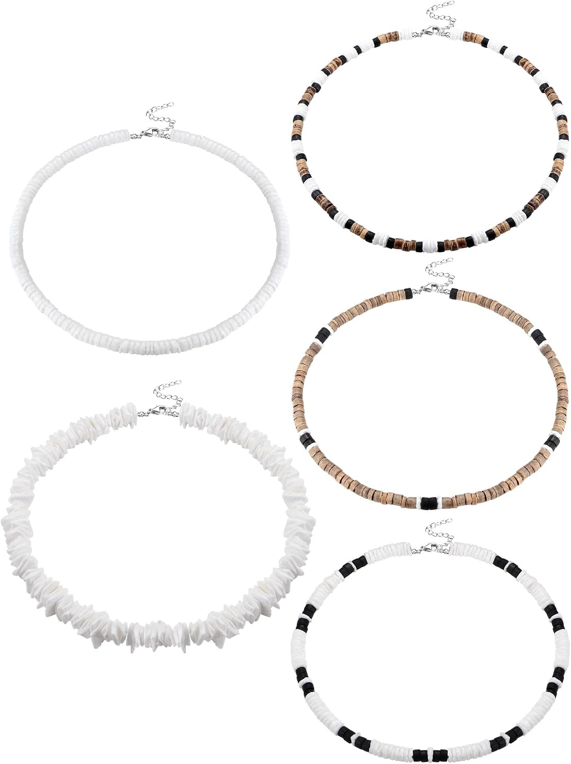 Surfer Necklace for Men Women Puka Shell Necklaces Men Sea Shell Beach Necklace