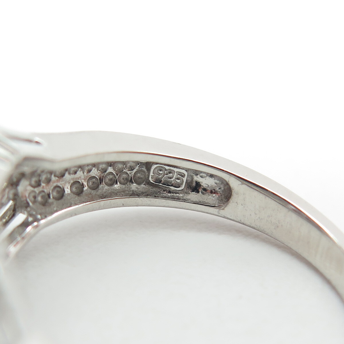 925 Sterling Silver Radiant & Tapered Baguette-Cut Shaped C Z Ring Size 7
