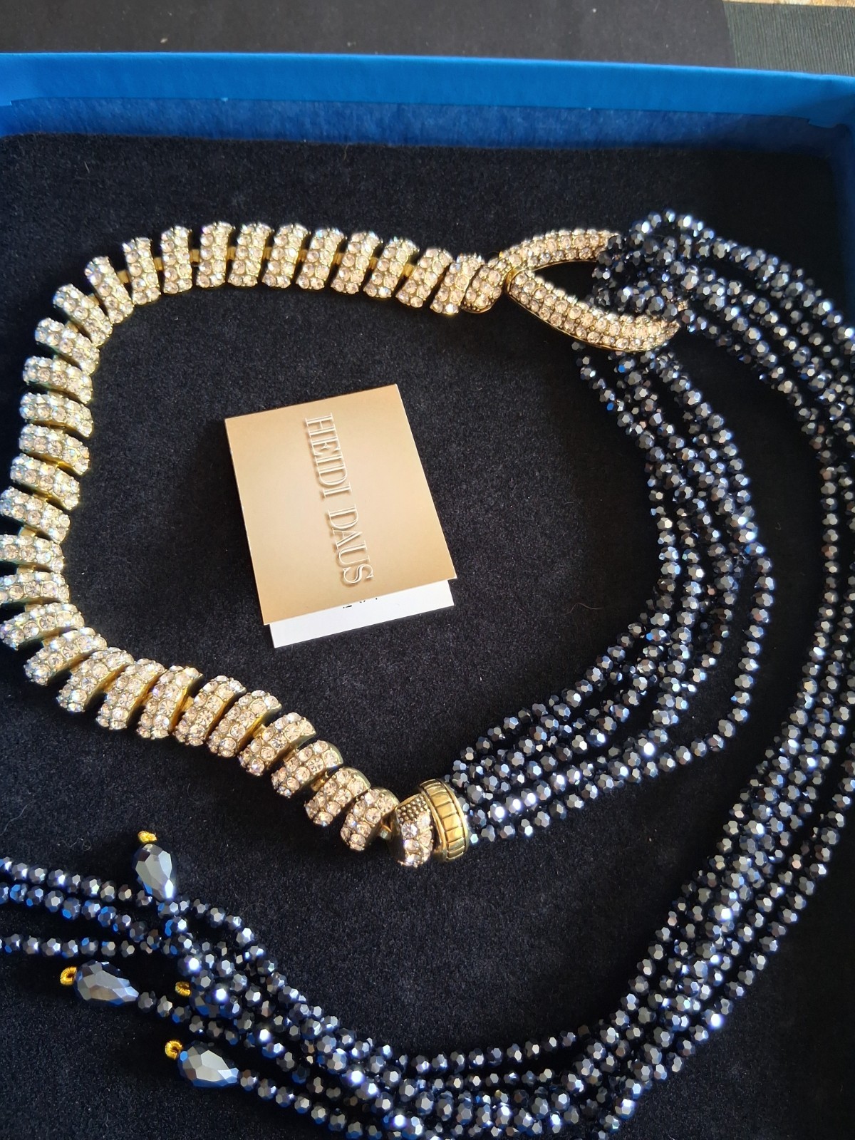 Heidi Daus modern crystal and hemitate necklace