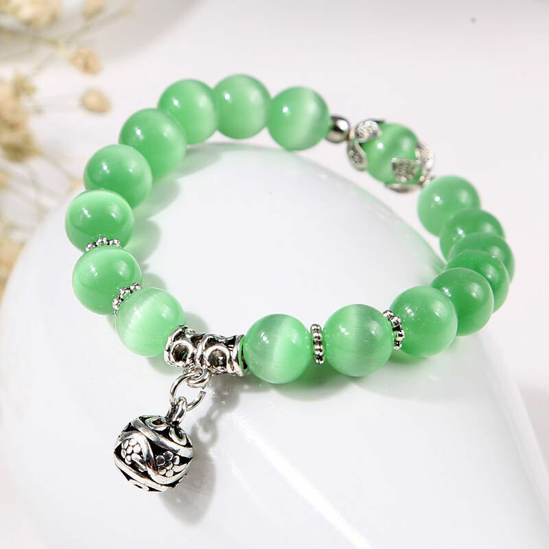 Handmade Natural Gemstone Balance Bracelet Crystal Round 8MM Beads Healing Reiki
