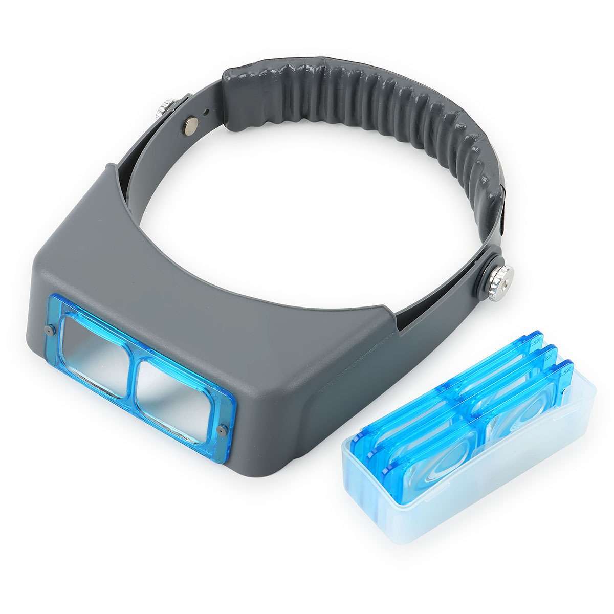 Headband Magnifier Head Magnifying Visor Glasses Jewelry Watch Repair w/ 4 Lens