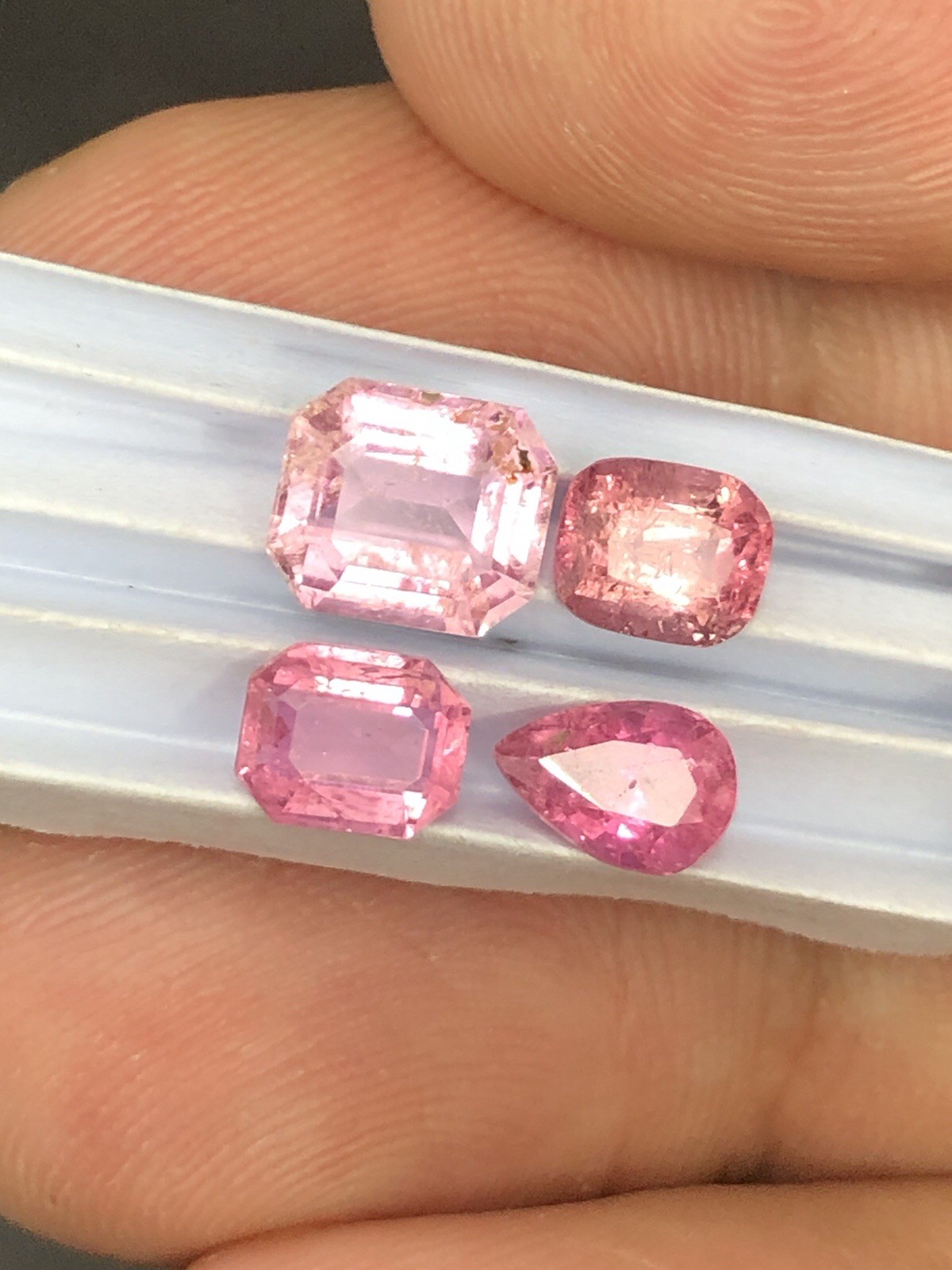 4 Ct Pink Faceted Tourmaline Lot From Afghanistan