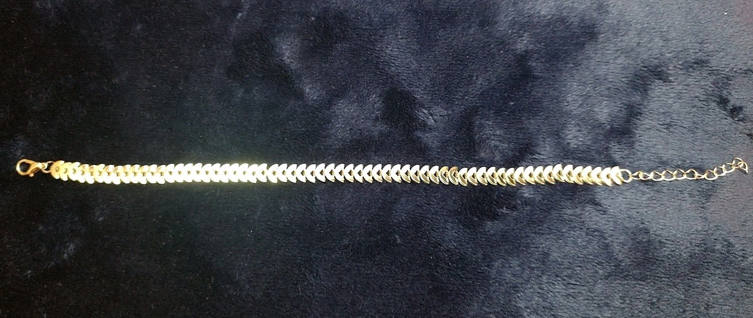 Bracelet Anklet Silver Men’s Women’s Half Circle Beautiful 9″-11″ Adjust Jewelry