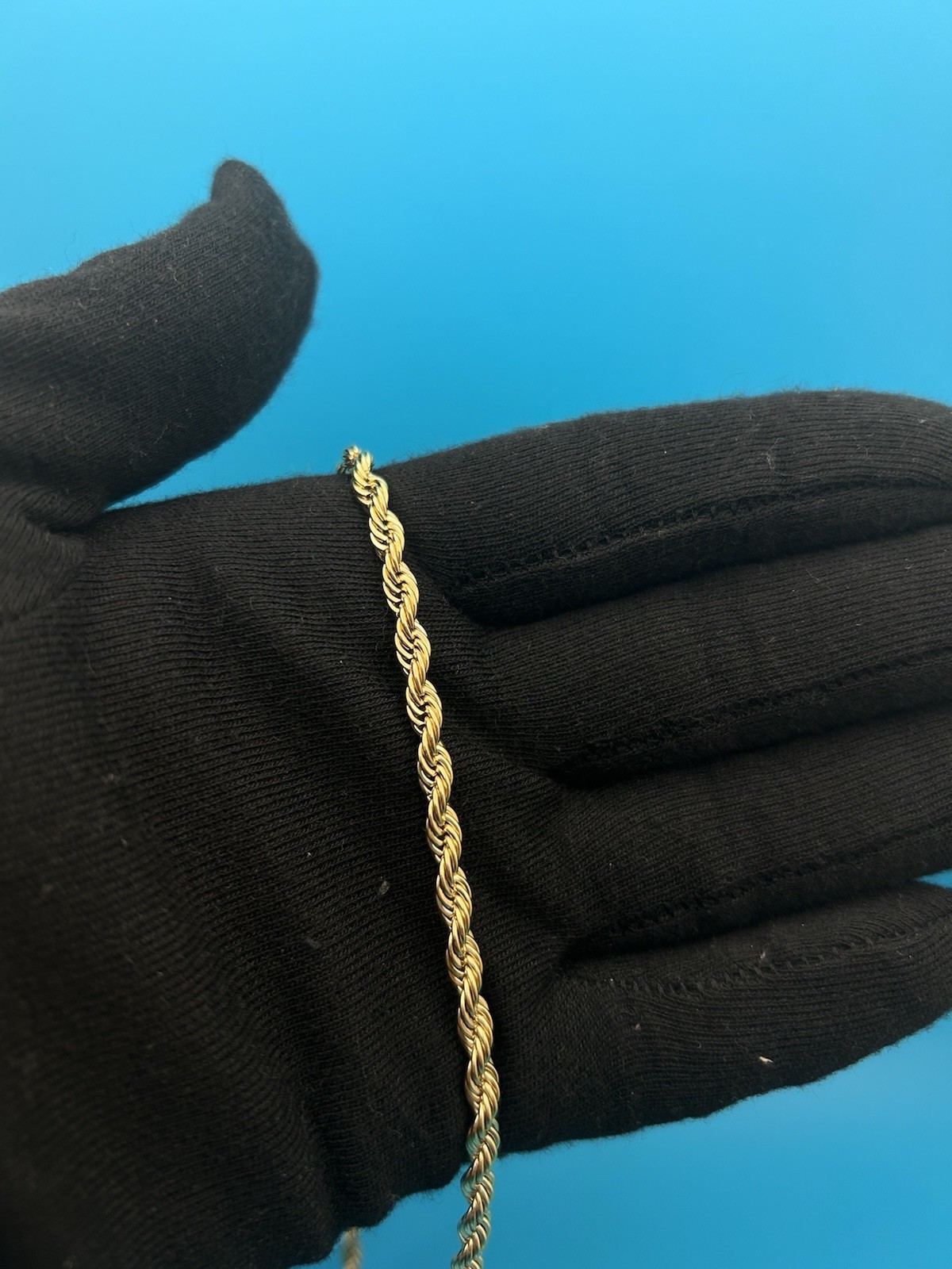18K Gold Filled Rope Chain Necklace 4mm 24”inch Mens Women’s