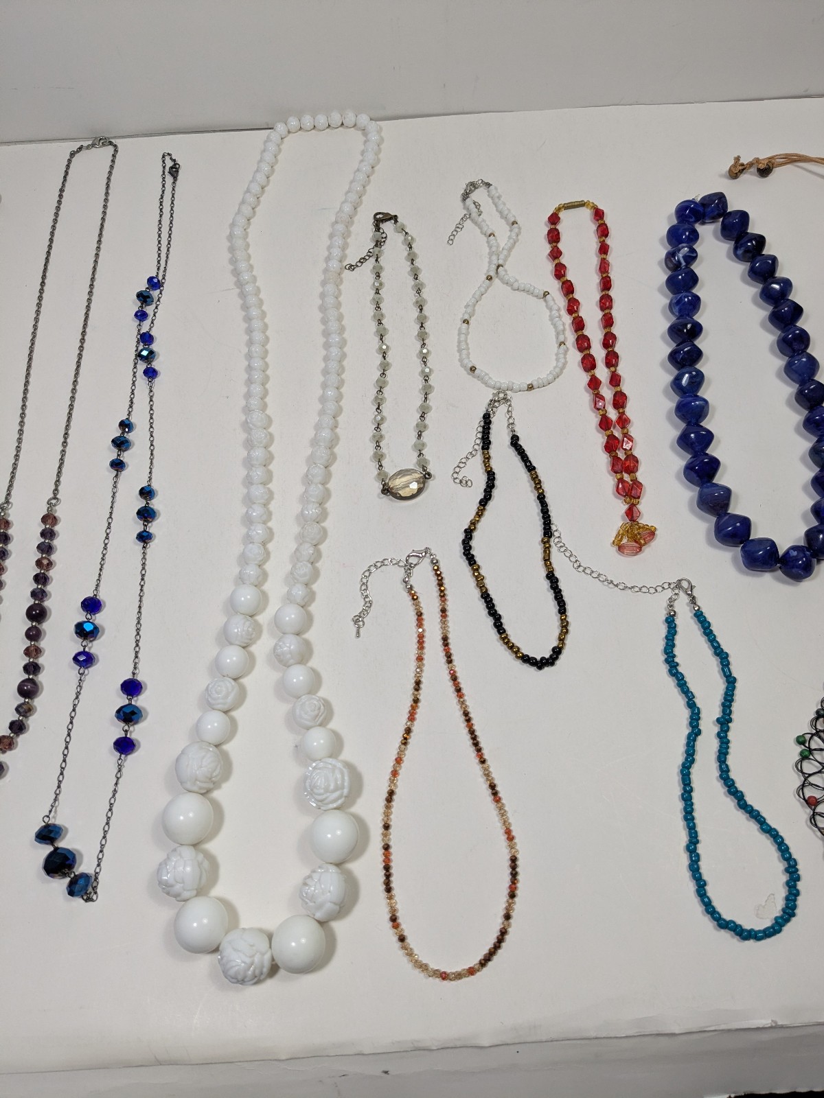 Beaded Necklace Lot 14 Fashion Jewelry Ready to Wear Variety Colors Styles